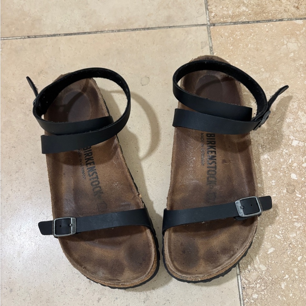 Birkenstock Black and Brown Sandals